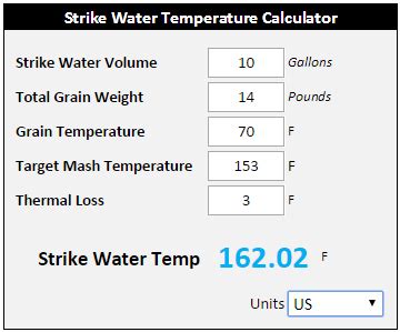 strike temp calculator